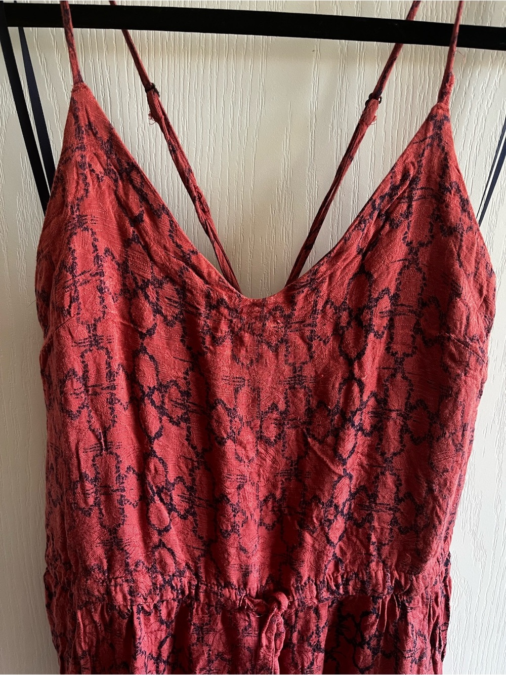 Free People Sunset Romper Tomato Combo